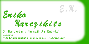 eniko marczikits business card